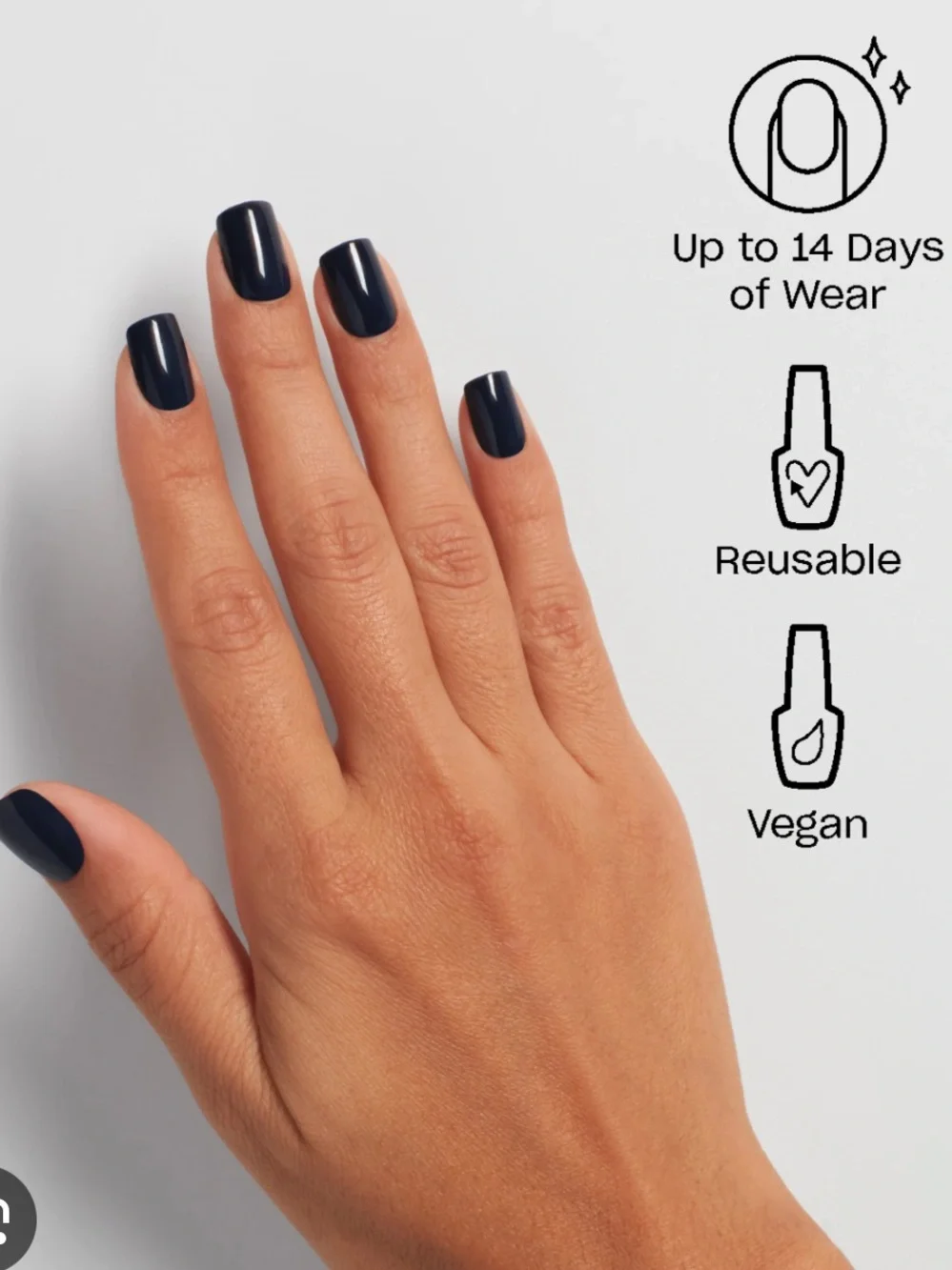 OPI On Point Instant Press-On Mani – Midnight Mantra (Black, Gray)